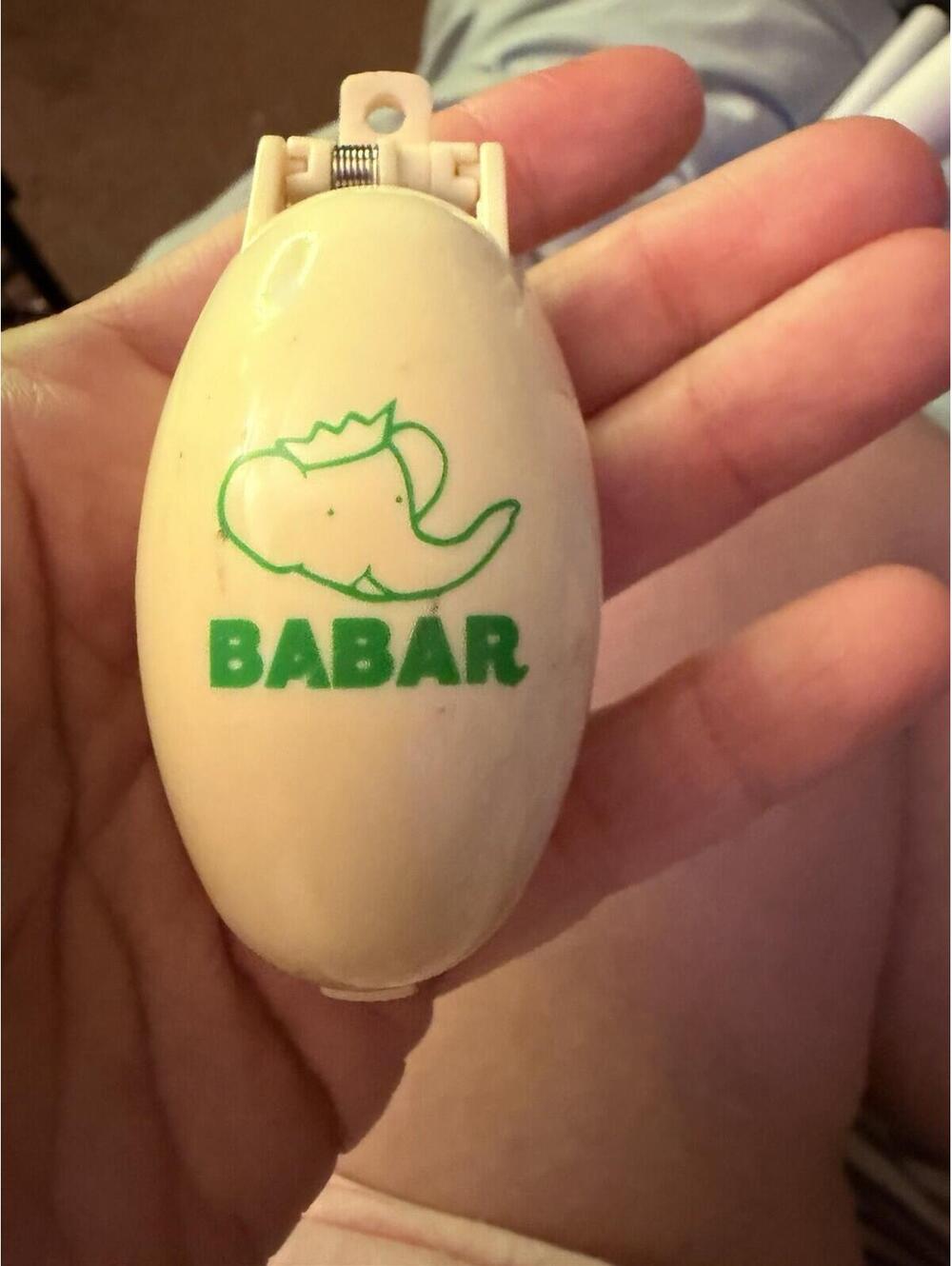 Vintage Takara Pocket Critters Keychain - Babar Scene Toy